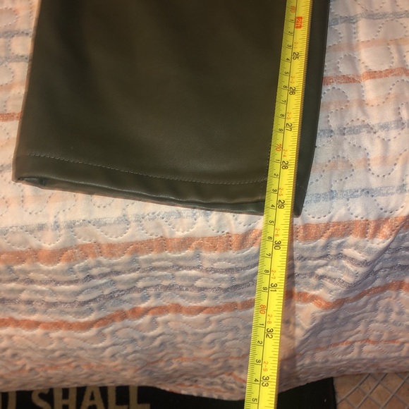 Green Faux Leather Pants - Picture 10 of 15